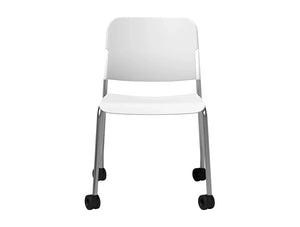 Zoo Plastic Seat And Backrest Chair 4 Legged Frame On Castors Model 522Hc Pro Zoo522Hc Blk Na 1000 Na Hc