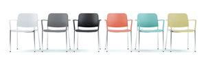 Zoo Plastic Seat And Backrest Chair 4 Legged Frame Model 522H 1