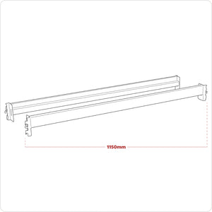 1090mm Cross Beam 900kg Capacity Pair APRB1152 3