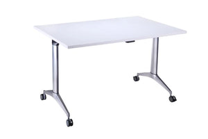 1200Mm X 800Mm Fliptop Table With Locking Castors White