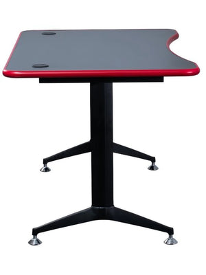 1400Mm Gaming Desk With Black Double Wave Top And Black Modern Splayed Leg 2