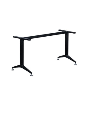 1400Mm Gaming Desk With Black Double Wave Top And Black Modern Splayed Leg 3