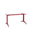 1400Mm Gaming Desk With Black Double Wave Top And Red Modern Splayed Leg 3