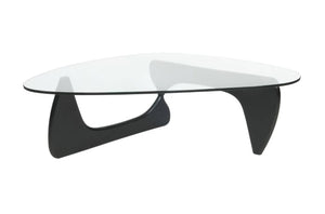 15mm Tempered Glass Coffee Table with Black Base