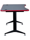1600Mm Gaming Desk With Black Double Wave Top And Black Modern Splayed Leg 2