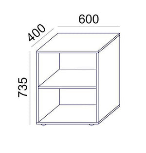 2 Shelves Desk Cabinet Sv 17 Dimensions