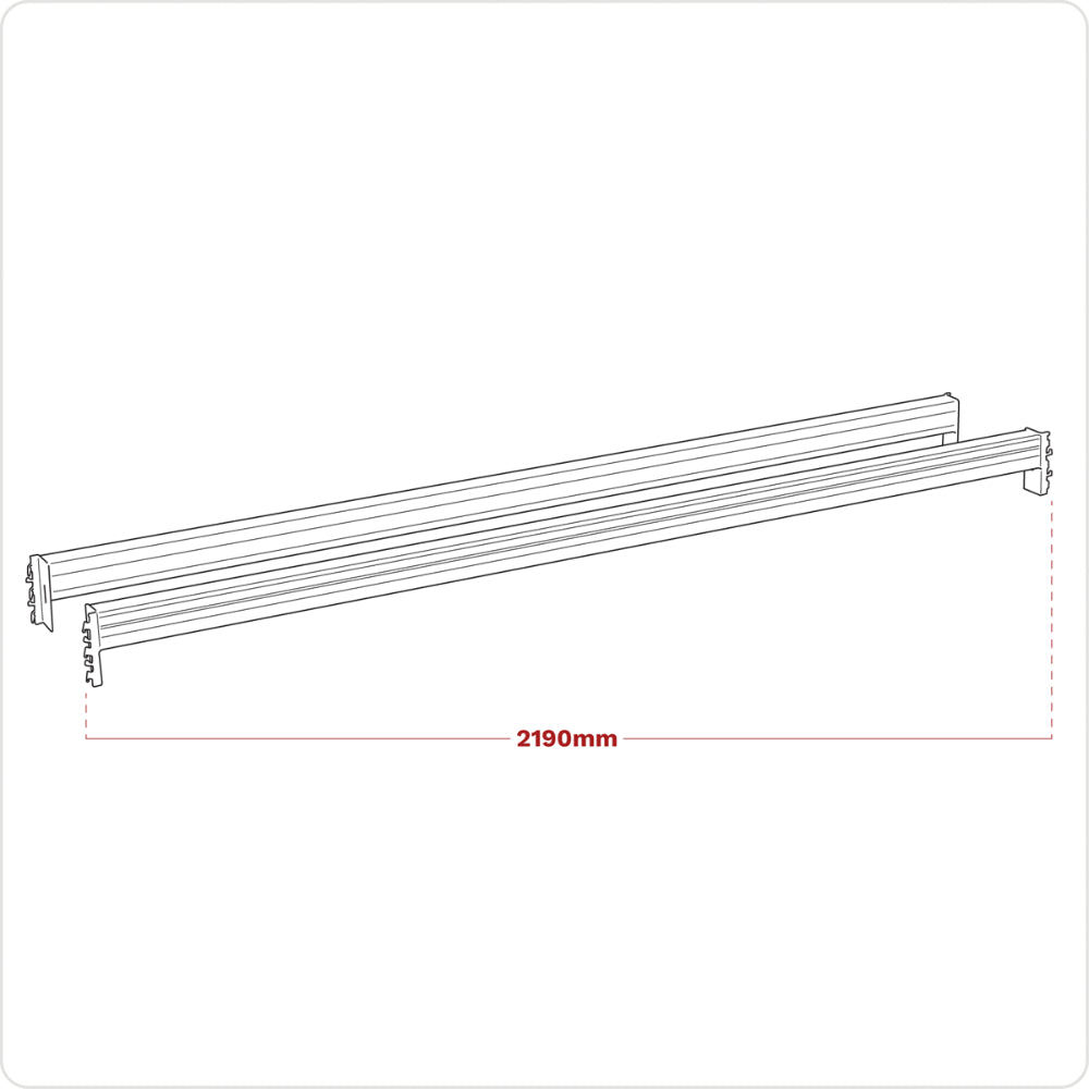 2250mm Cross Beam Tube 1000kg Capacity Pair APRT2252 2