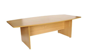 2400Mm Boat Shaped Boardroom Table Beech