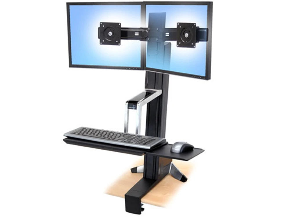 33 341 200 Ergotron Workfit S Dual Monitor Sit Stand Workstation