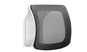 Zure White Shell Charcoal Mesh Headrest Image 2