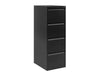 AOC Filing Cabinet Foolscap Flush Front with Four Drawer - Black