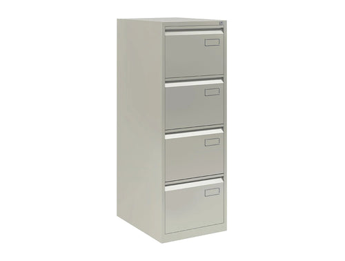 AOC Filing Cabinet Foolscap Flush Front with Four Drawer - Black