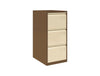 AOC Filing Cabinet Foolscap Flush Front with Three Drawer 470Wx1016Hx622D Coffee and Cream