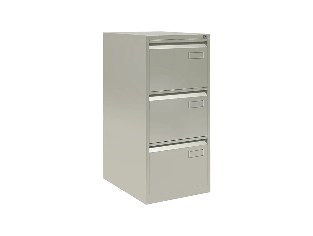 AOC Filing Cabinet Foolscap Flush Front with Three Drawer - Black