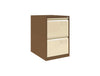 AOC Filing Cabinet Foolscap Flush Front with Two Drawer Coffee and Cream
