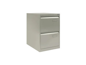 AOC Filing Cabinet Foolscap Flush Front with Two Drawer 470Wx711Hx622D Goose Grey