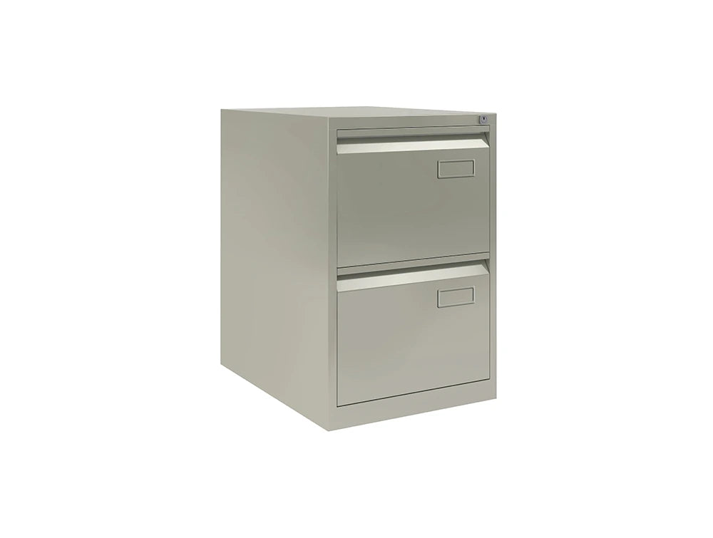 AOC Filing Cabinet Foolscap Flush Front with Two Drawer 470Wx711Hx622D Goose Grey