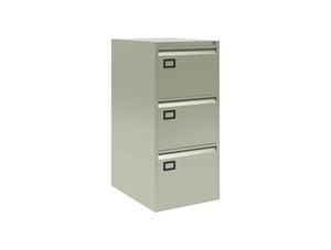 AOC Filing Cabinet Foolscap Flush Front with Three Drawer - Goose Grey