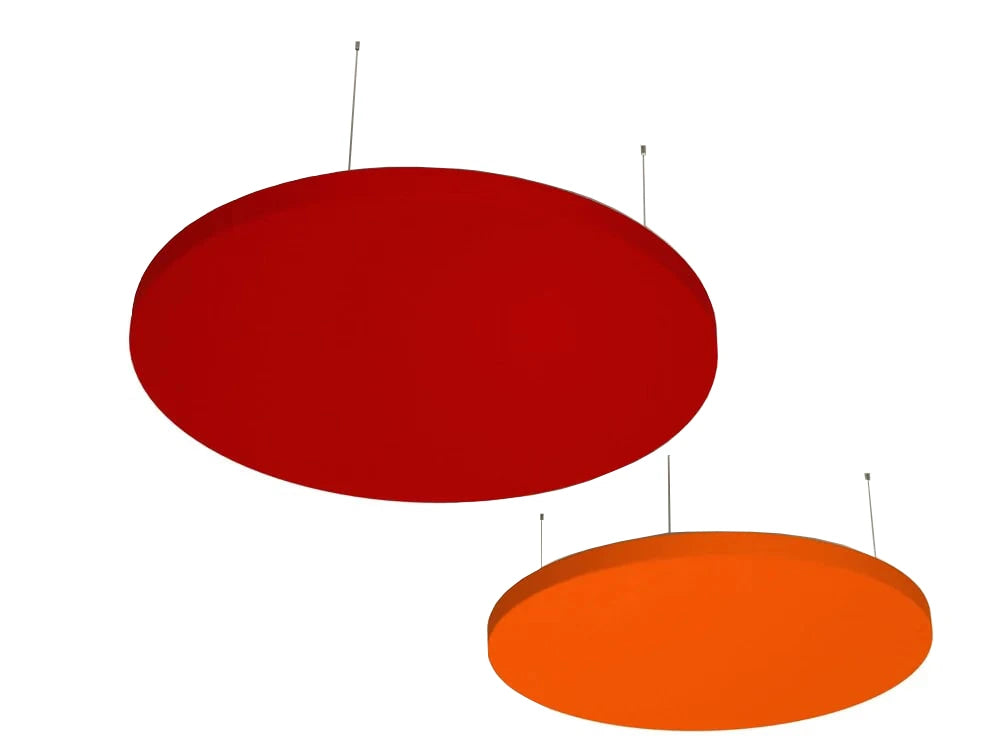 Soundtect Acoustic Circles Ceiling Panel With Recycled Elegant Red Finish