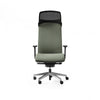 Action 110 SFL Executive Armchair with Headrest 2 in Light Green Finish with Chrome Base