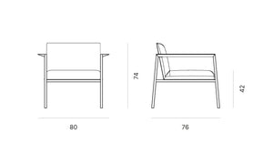 Ado Chair With Wooden Armrests Product Dimensions