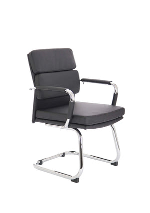 Advocate Visitor Chair Black Soft Bonded Leather With Arms BR000206 1