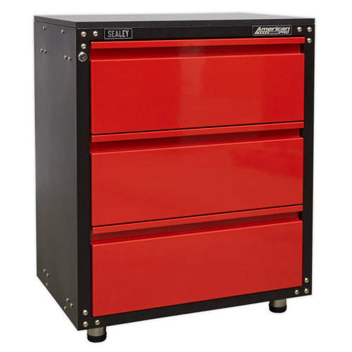 American PRO Modular Cabinet with Worktop 3 Drawer 665mm