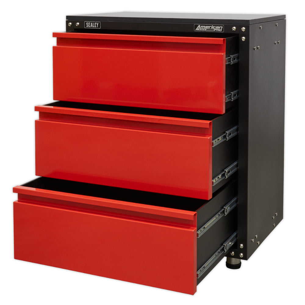 American PRO Modular Cabinet with Worktop 3 Drawer 665mm APMS82 4