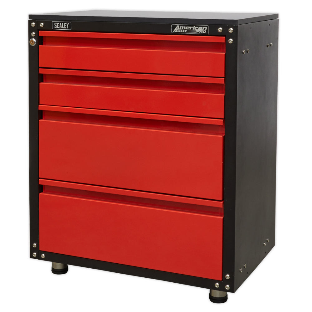 American PRO Modular Cabinet with Worktop 4 Drawer 665mm APMS84 2