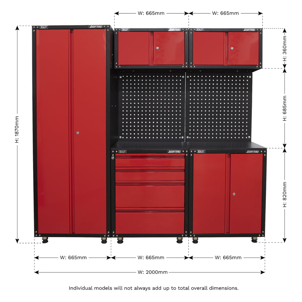 American PRO Modular Storage System 2.0m APMS80COMBO3 5