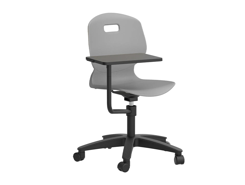 Arc Swivel Tilt Chair with Arm Tablet TA8GR 1