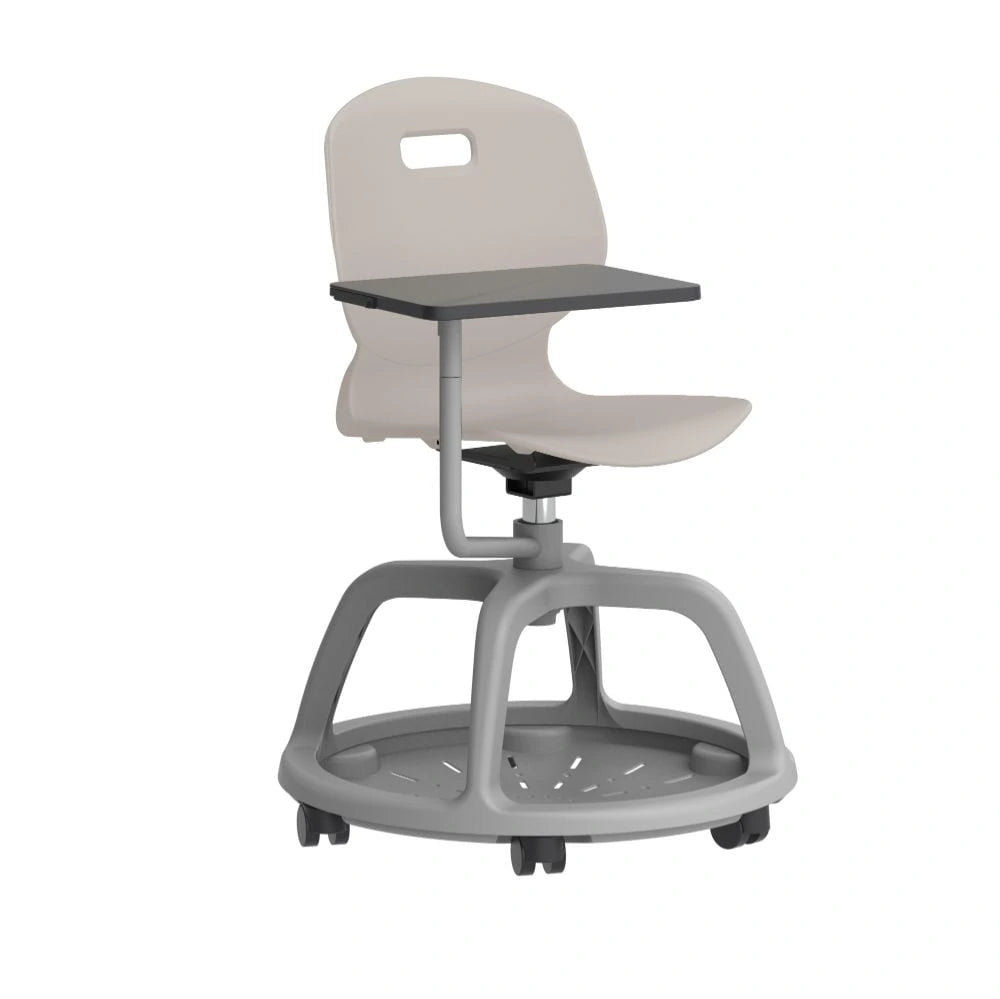 Arc Swivel Tilt Chair with Arm Tablet TA8GR 1