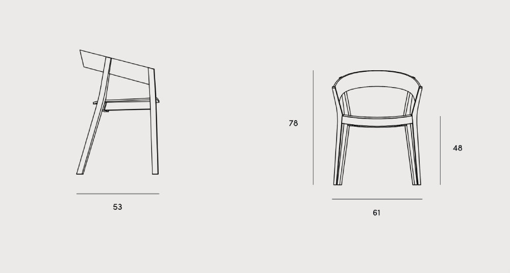 Archer Wooden Meeting Room Chair Dimensions