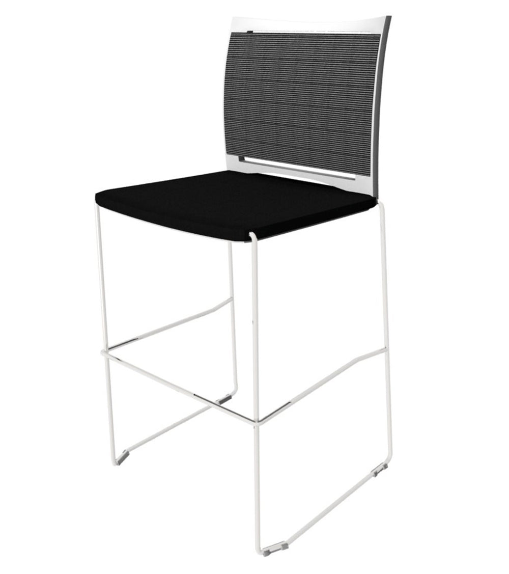 Ariz 575Cv Mesh Back Bar Stool With Upholstered Seat