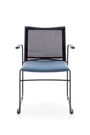 Ariz 575V 2P Upholstered Seat And Mesh Back Armchair With Armrests 2