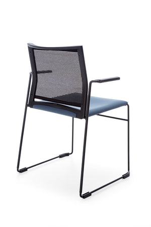 Ariz 575V 2P Upholstered Seat And Mesh Back Armchair With Armrests 3