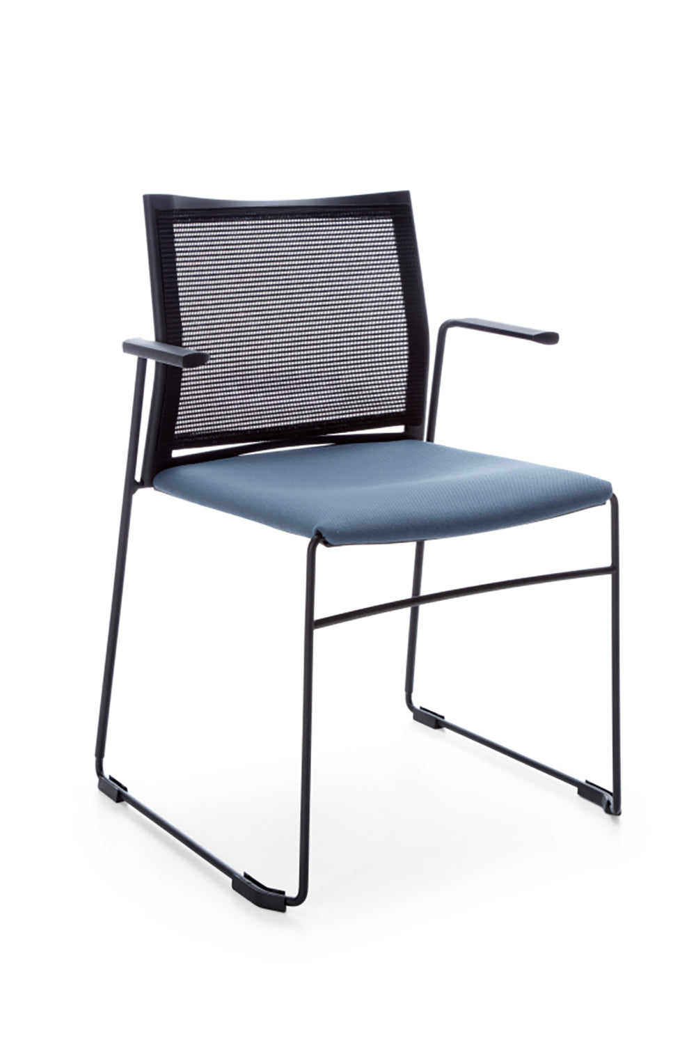 Ariz 575V 2P Upholstered Seat And Mesh Back Armchair With Armrests