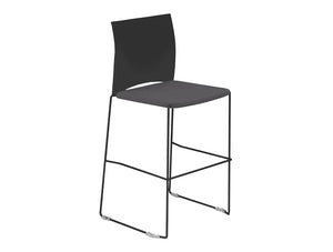 Ariz Upholstered Seat And Plastic Backrest Stool   Model 560Cv Pro Ari560Cv Ev 1 Code 01 Blk