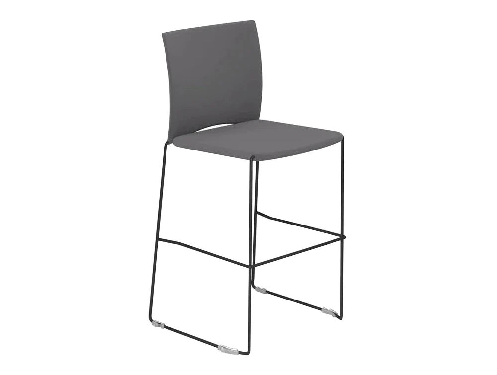 Ariz Model 570CV Upholstered High Stool with Canitlever Legs