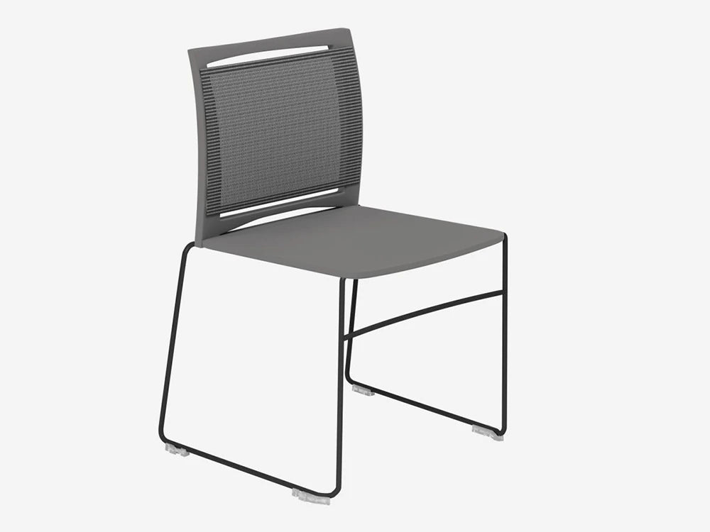 Ariz Plastic Seat And Mesh Backrest Chair   Model 555V Pro Ari555V 517 Blk Na Na