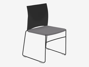 Ariz Upholstered Seat And Plastic Backrest Chair   Model 560V Pro Ari560V Ev 14 Code 01 Blk Na Na