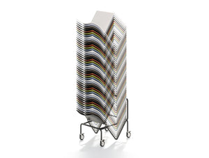 Artesia Stackable Chair Stacked In A Trolley