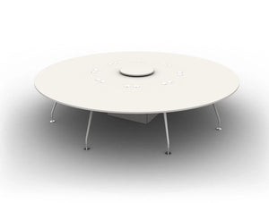 Arthur 8 Person Round Desking System With Steel Legs