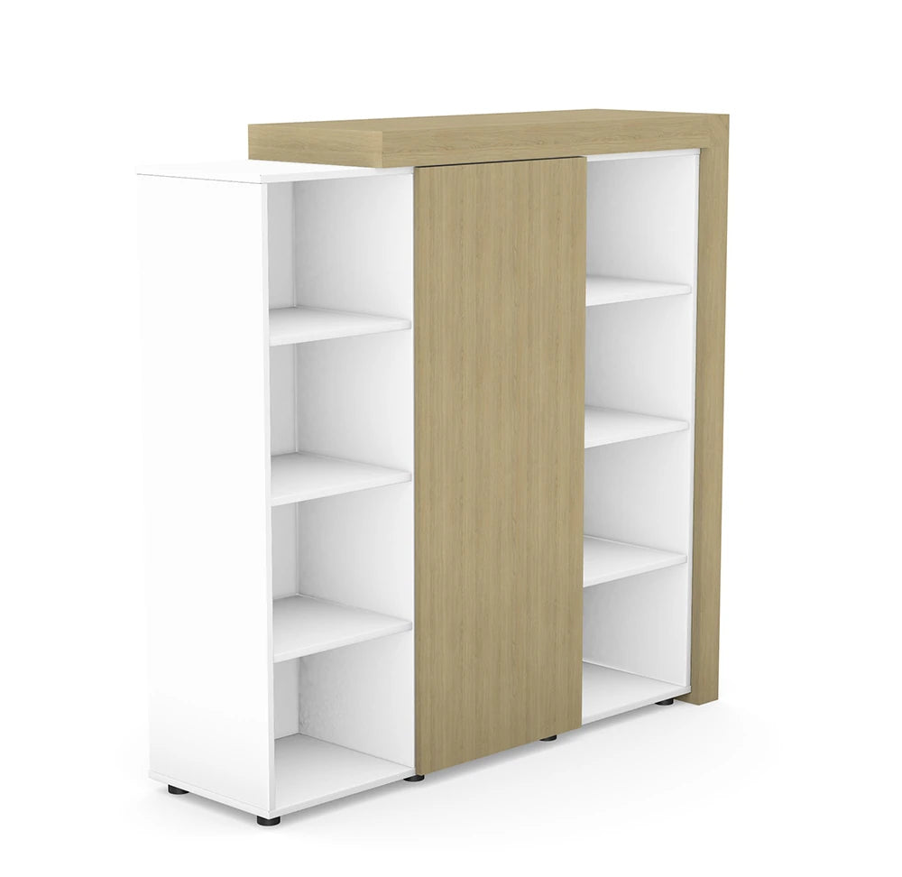 Auttica Wardrobe 1530x450x1520 Door Plus Shelves WU AT 12 WH VINCENZA OAK