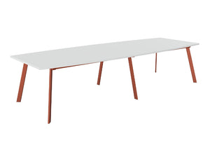 Axy Line Barrel Top Long Conference Table With A Leg