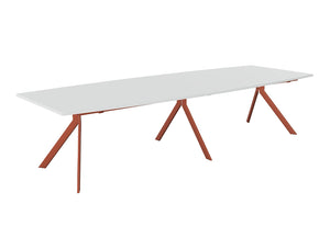 Axy Line Barrel Top Long Conference Table With Y Leg