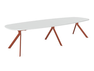Axy Line Oval Top Long Conference Table With Y Leg