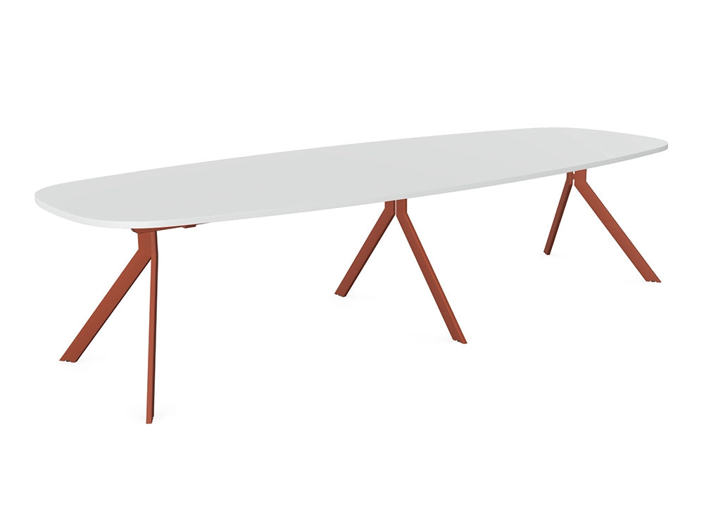 Axy Line Oval Top Long Conference Table With Y Leg