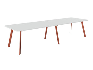 Axy Line Rectangular Top Long Conference Table With A Leg