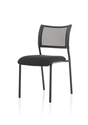Brunswick Visitor Chair Black Fabric Without Arms Black Frame Image 4